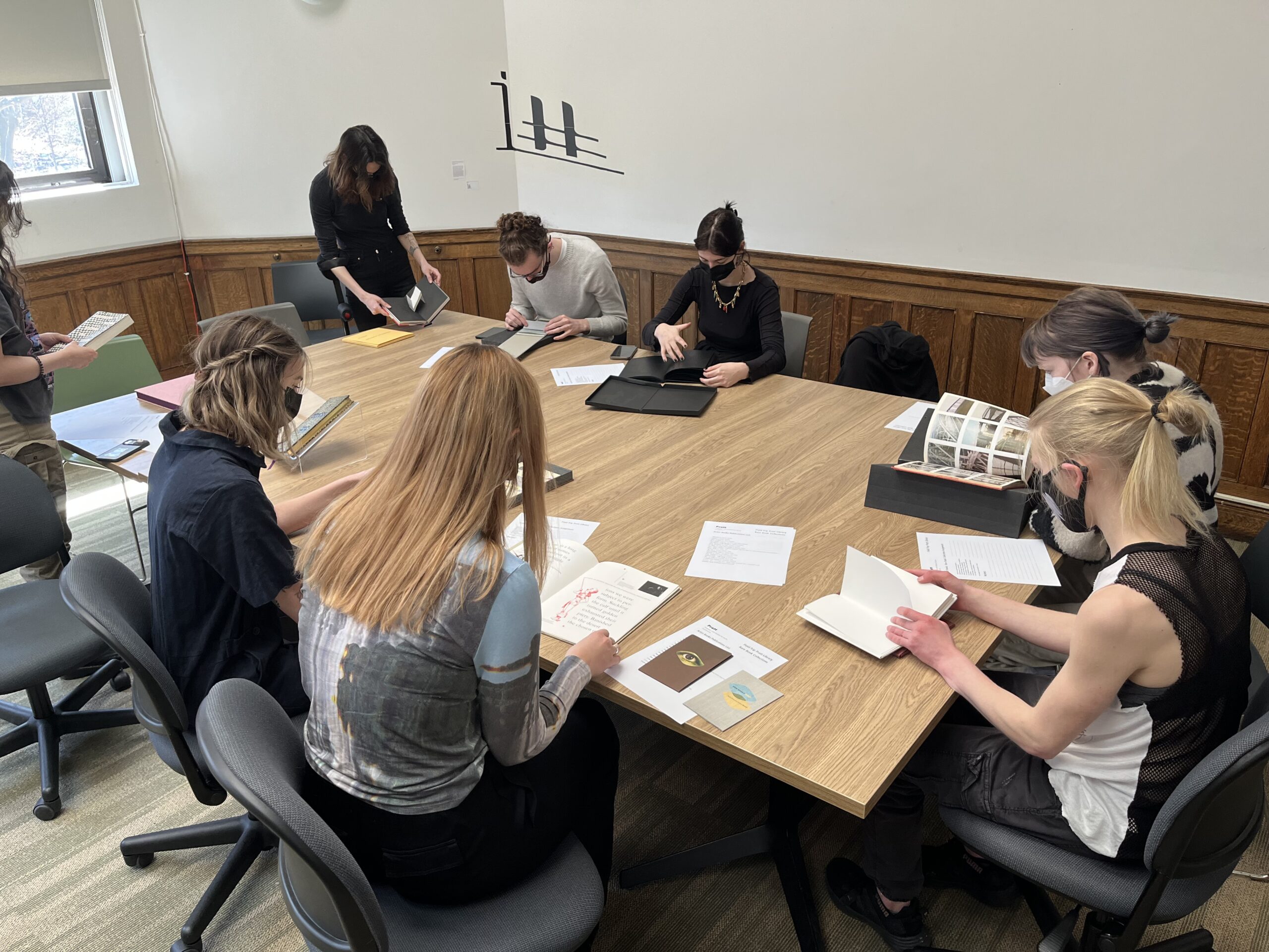 Students researching at Pratt Library Special Collections