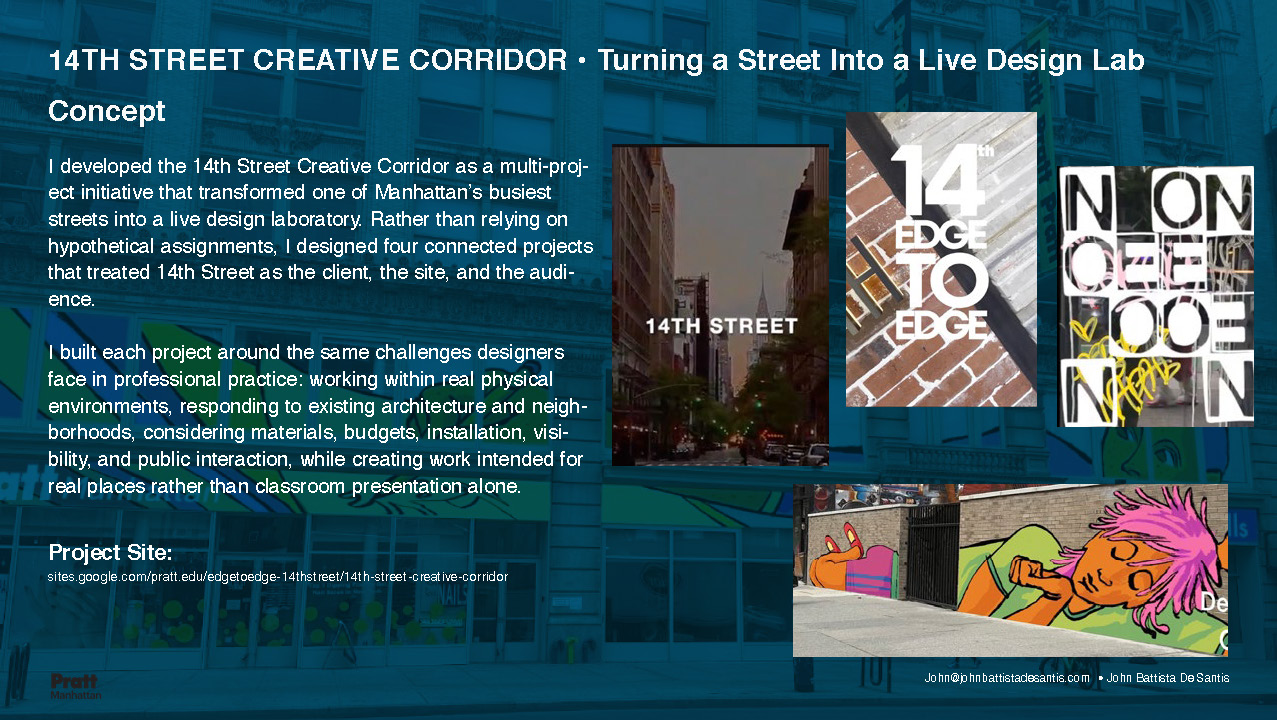 14th Street Creative Corridor design initiative at Pratt Manhattan
