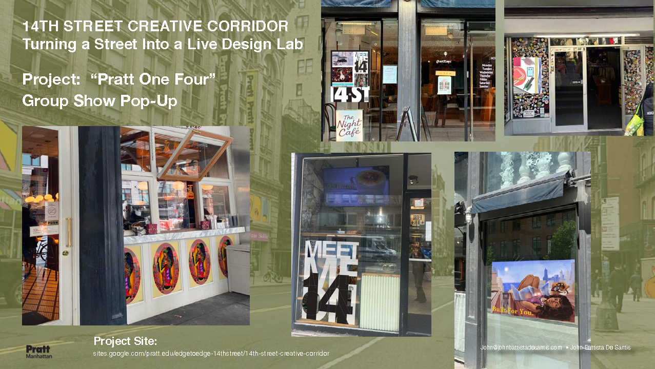 Pratt One Four group show pop-up installation