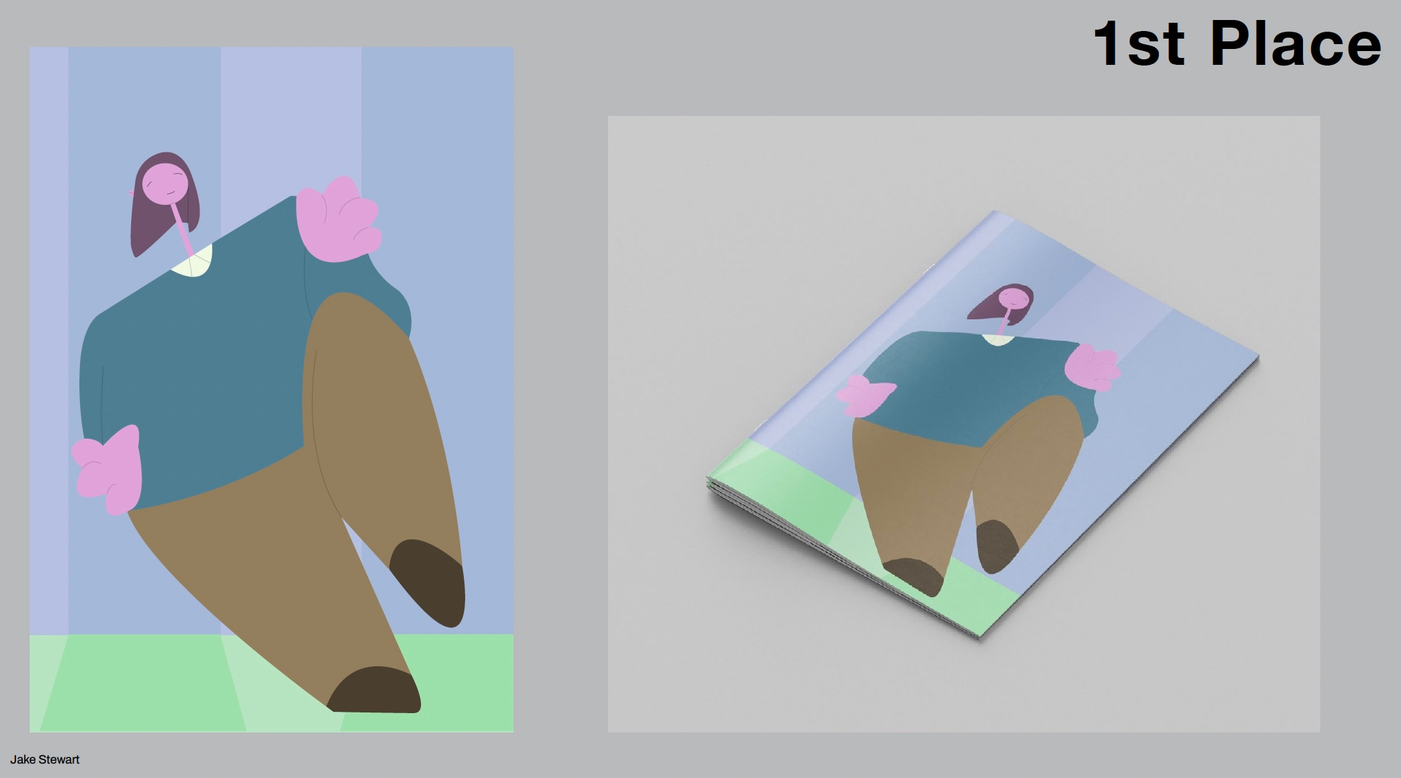 Jake Stewart first-place Pigna notebook design and produced Pigna notebook