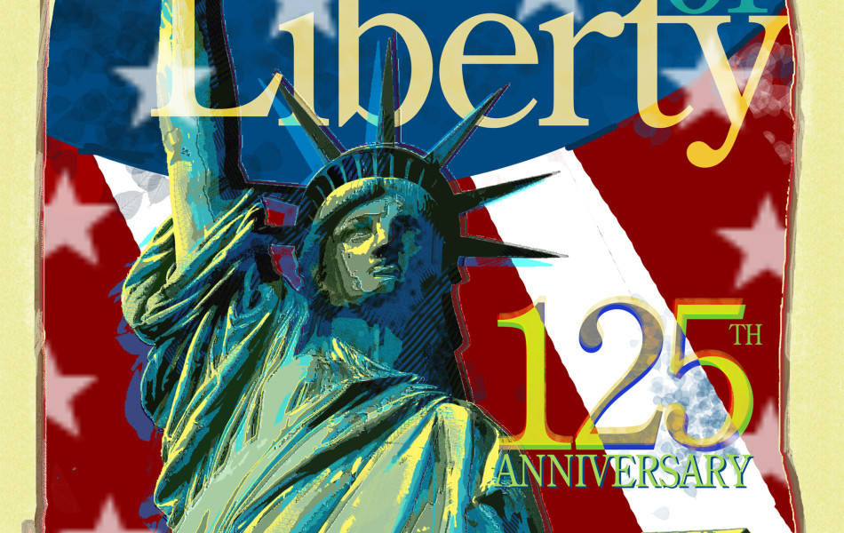 Poster, Desing Illustration Statue of Liberty & Ellis Island NHS