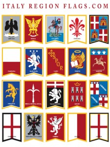 Italy Region Flags, © RoverePublishing.com