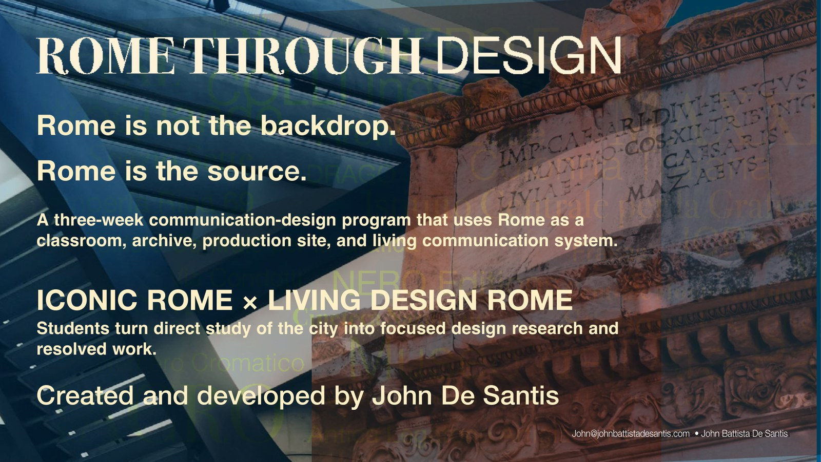 Rome Through Design