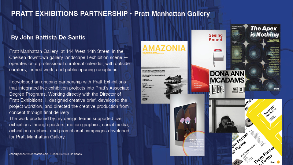 Pratt Exhibitions partnership project