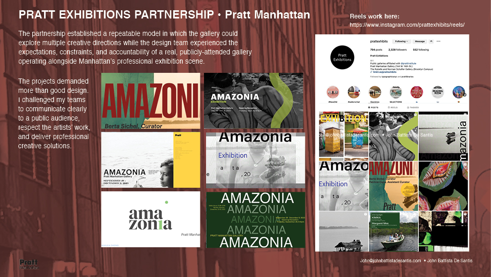 Pratt Exhibitions partnership project