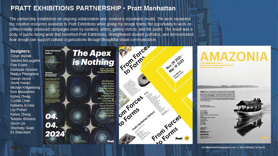 Pratt Exhibitions partnership project